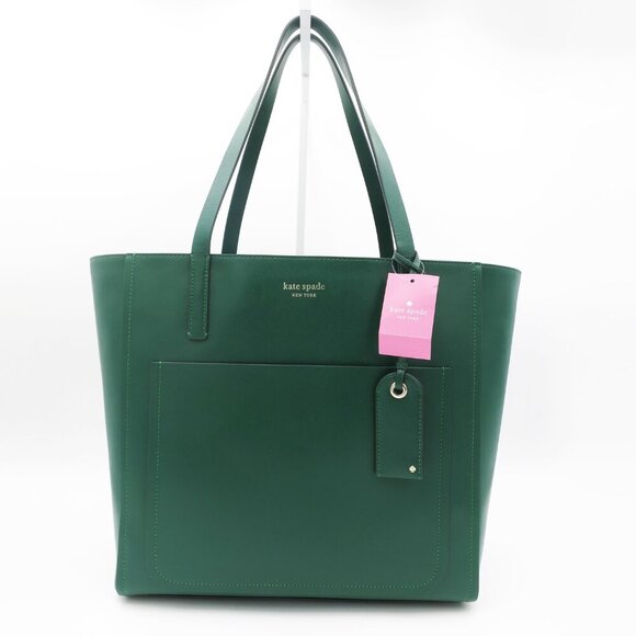 NWT Kate Spade New York Genuine Leather Jade Green Large...